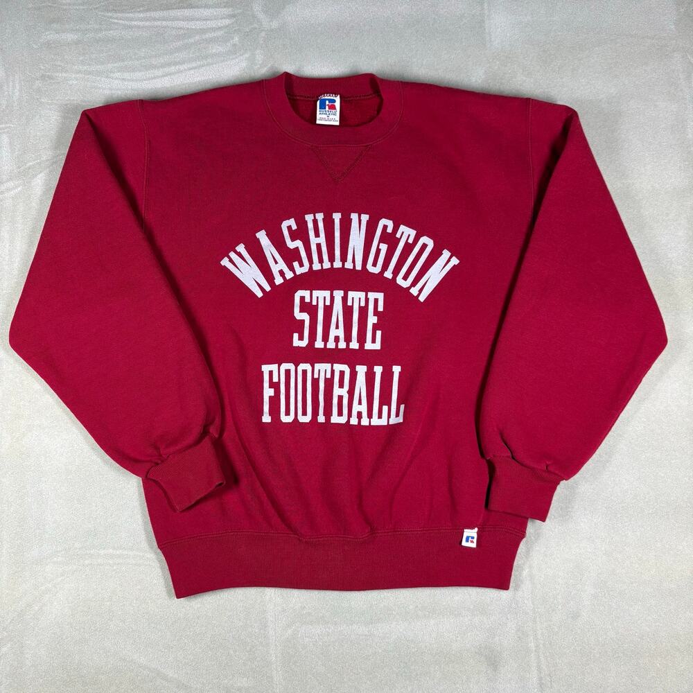 Vintage Russell Athletic Washington State Football Crewneck Sweatshirt USA M